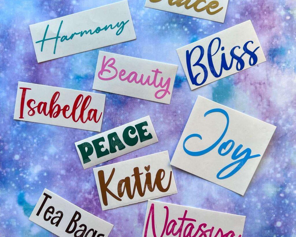 Custom Lettering Vinyl Decal