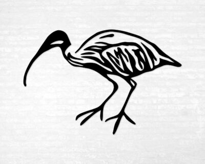 An artistic silhouette of an Ibis, also commonly known in Australia as the iconic Bin Chicken.