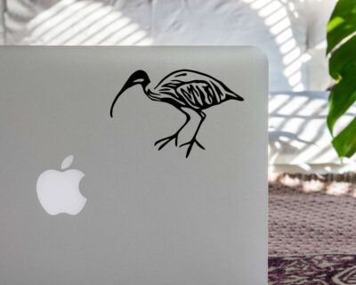 An artistic silhouette of an Ibis, also commonly known in Australia as the iconic Bin Chicken.