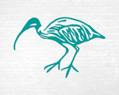 An artistic silhouette of an Ibis, also commonly known in Australia as the iconic Bin Chicken.