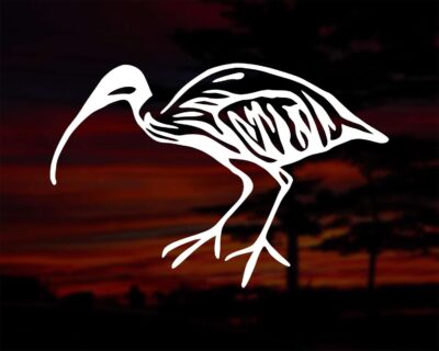 An artistic silhouette of an Ibis, also commonly known in Australia as the iconic Bin Chicken.