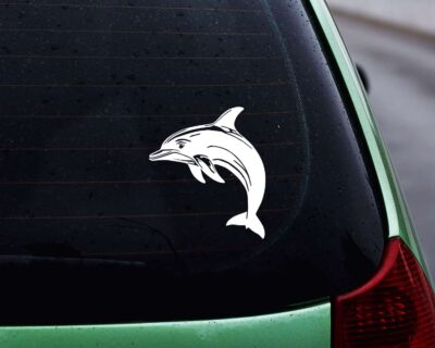 Silhouette of a sweet Bottlenose dolphin