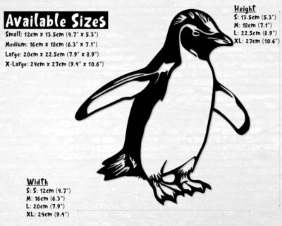 Sweet little penguin in a standing pose with wings out.